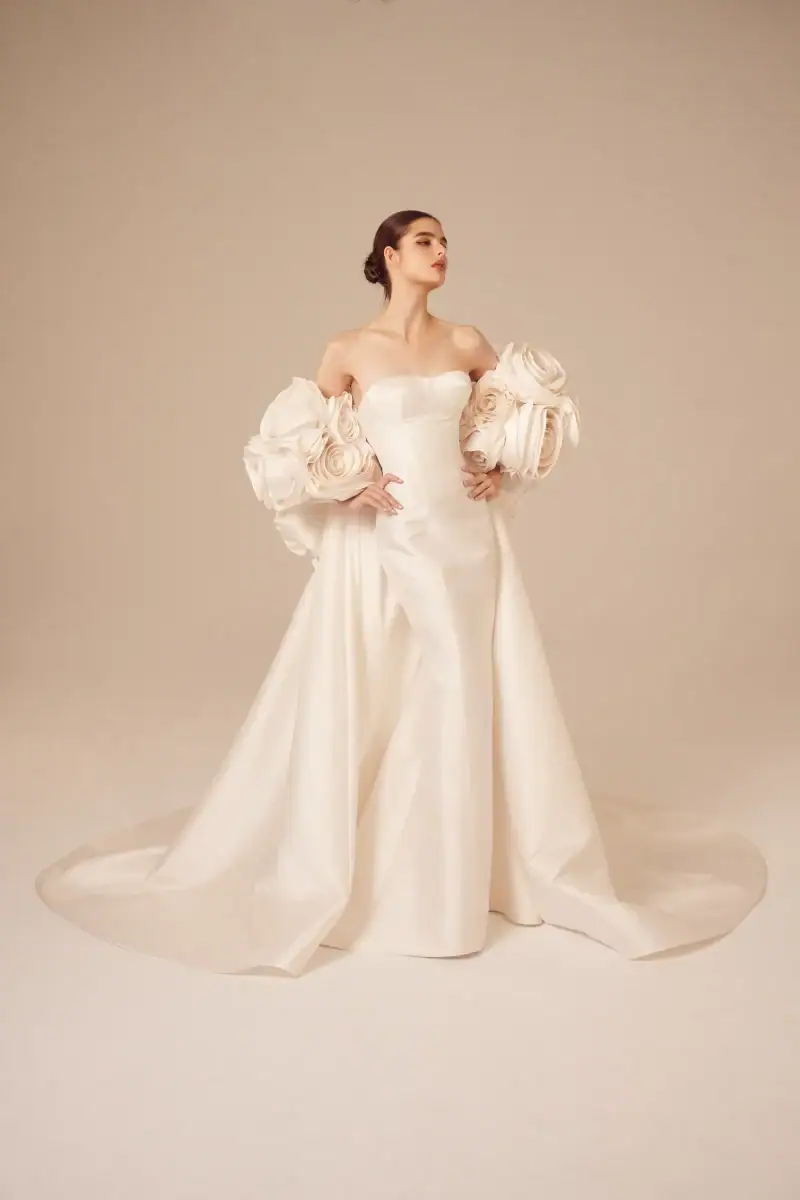 multi-piece wedding dress