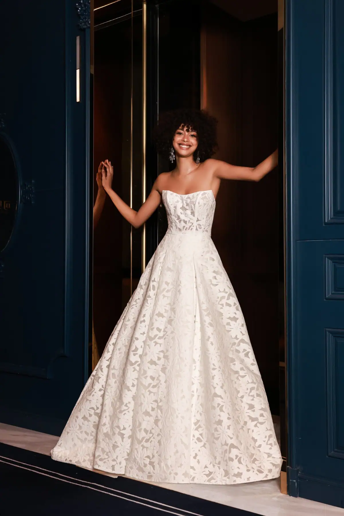 dany tabet garland brocade a-line wedding dress