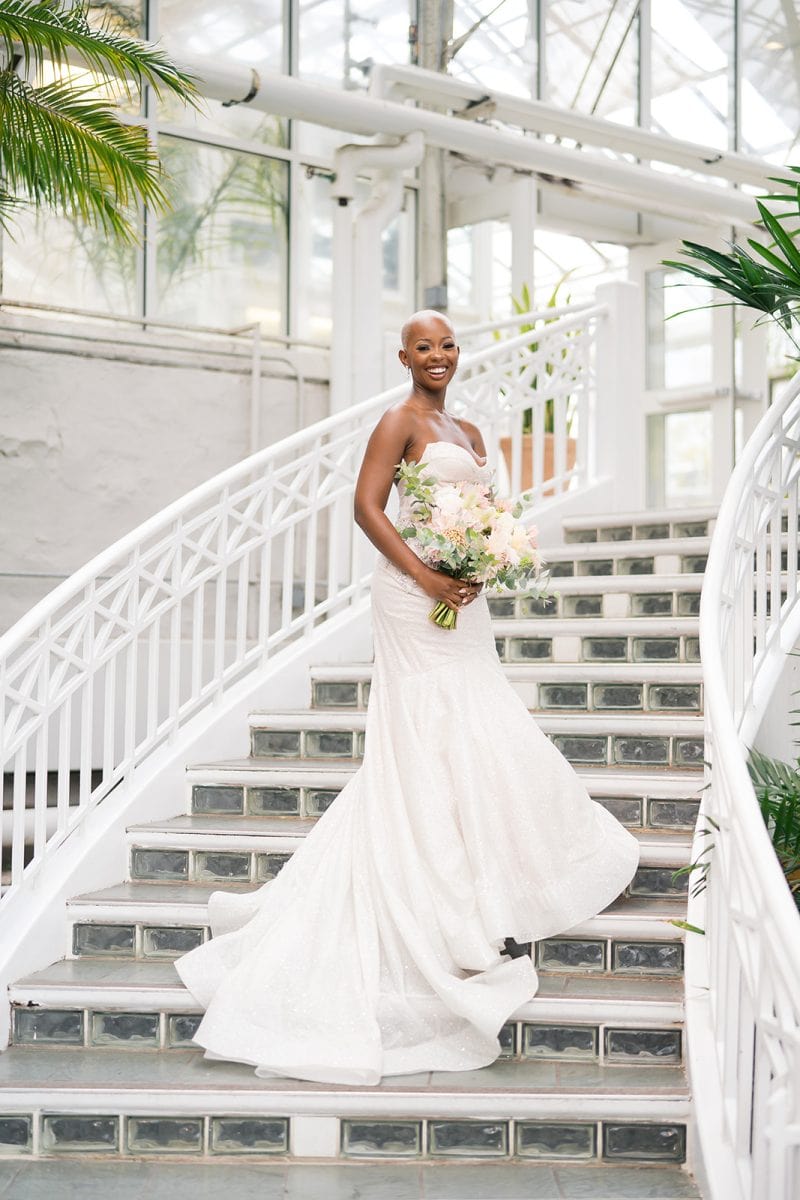 Franklin park conservatory wedding real bride genevieve