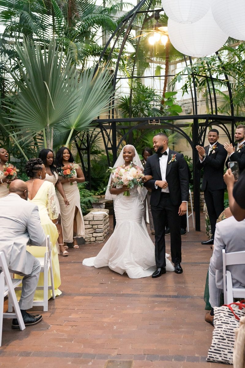 Franklin park conservatory wedding real bride Genevieve