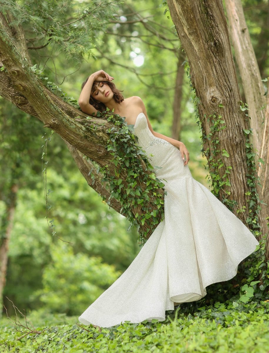 Lazaro Jasmine shimmering wedding dress