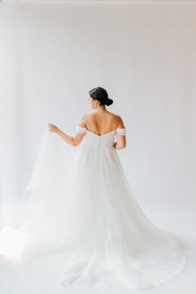 Jenny Yoo Bronte pleated bodice wedding dress