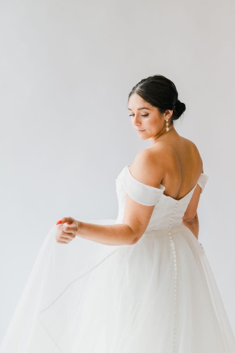 Jenny Yoo Bronte wedding dress with removable sleeves