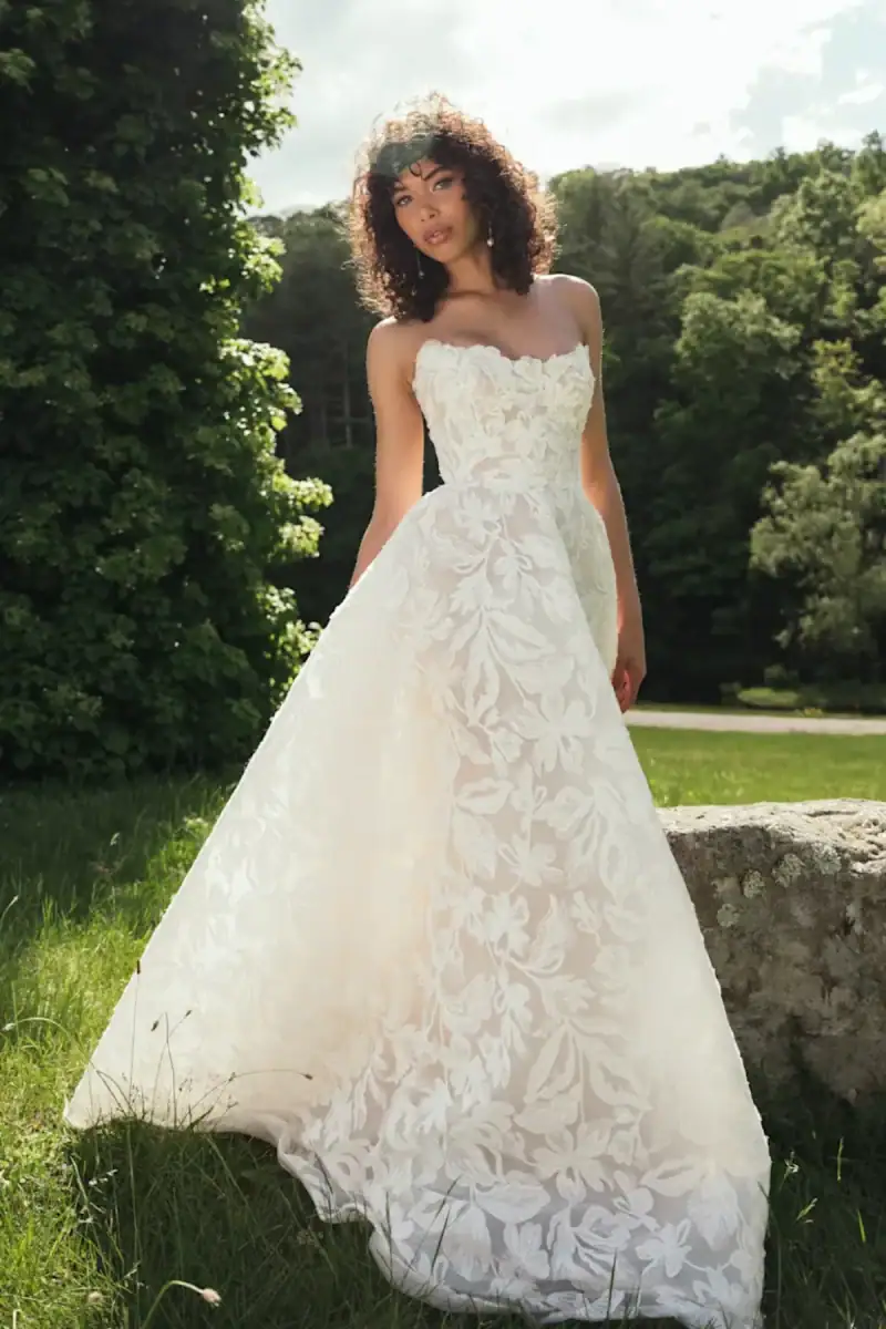 jenny yoo ezra strapless ball gown wedding dress