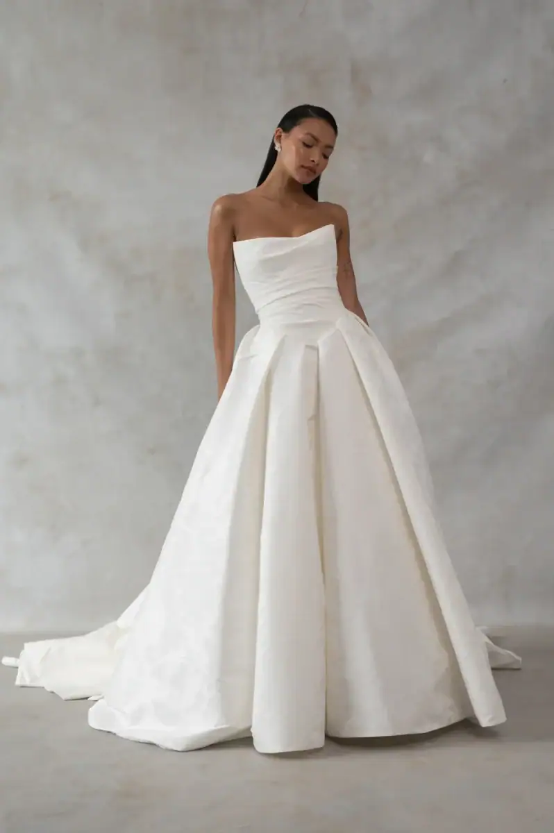 Jenny Yoo Tristan Print wedding dress