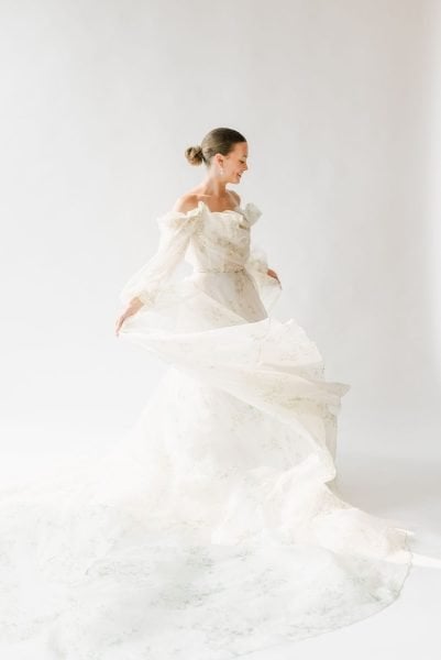 Monique Lhuillier Bloom floral ball gown wedding dress