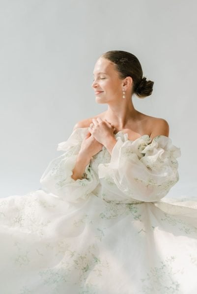 Monique Lhuillier Bloom gown wedding dress details