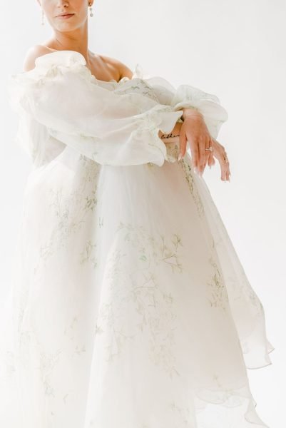 Monique Lhuillier Bloom balloon sleeve ball gown wedding dress