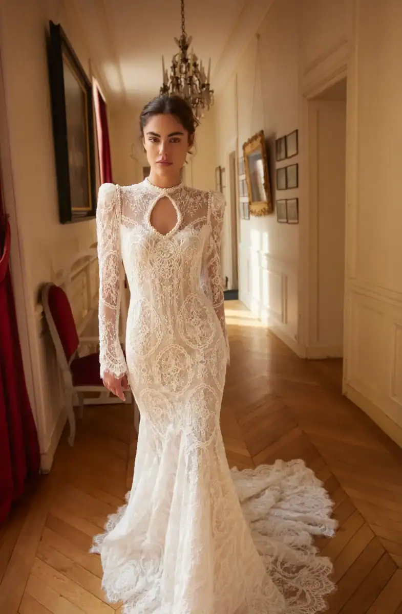 netta benshabu seraphine lace wedding dress with long sleeves