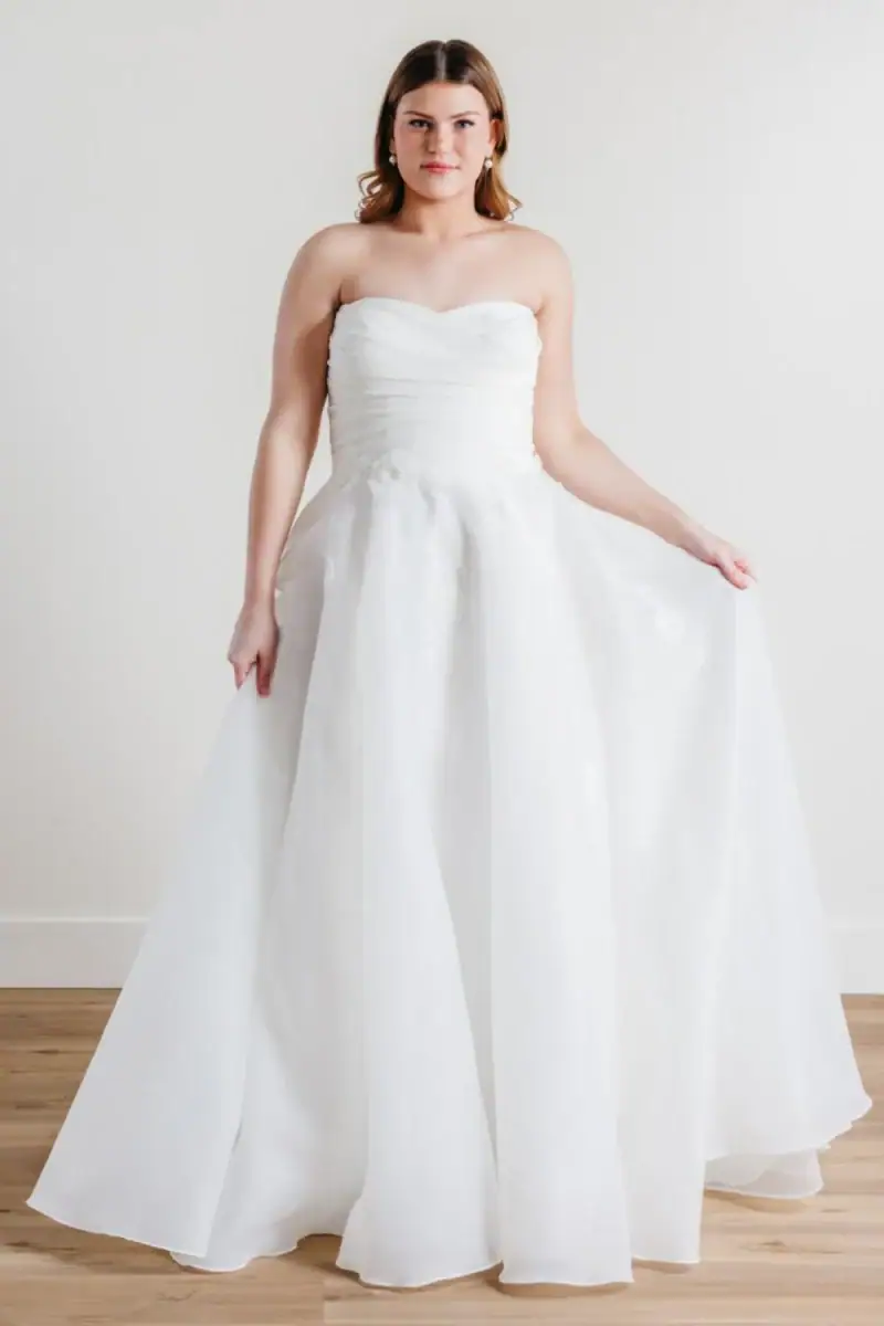 wtoo by watters gabby strapless a-line wedding dress
