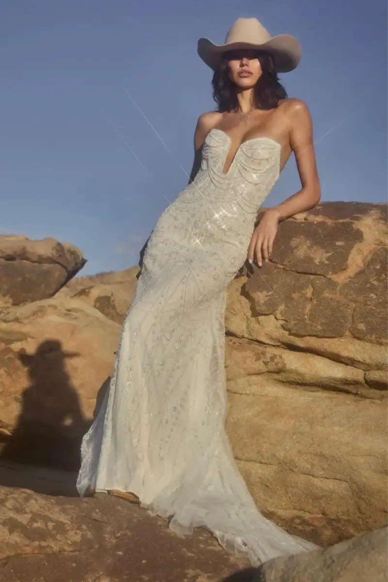 willowby by watters petra strapless wedding dress with notched neckline and pearl details
