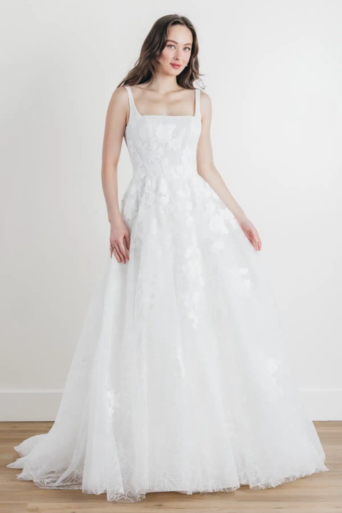 wtoo by watters tasha a-line wedding dress with square neckline