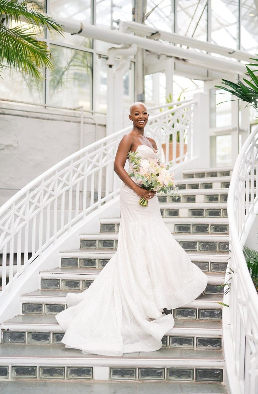 Franklin park conservatory wedding real bride genevieve