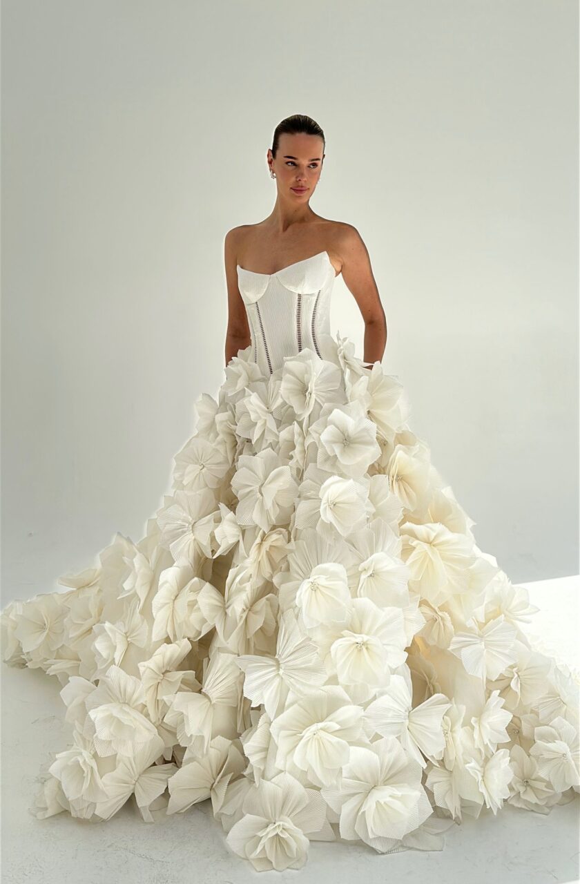 2026 bridal trends, 2026 wedding dress trends, New york bridal fashion week, Ball Gown, Texture Wedding Dress, Floral Wedding Gown