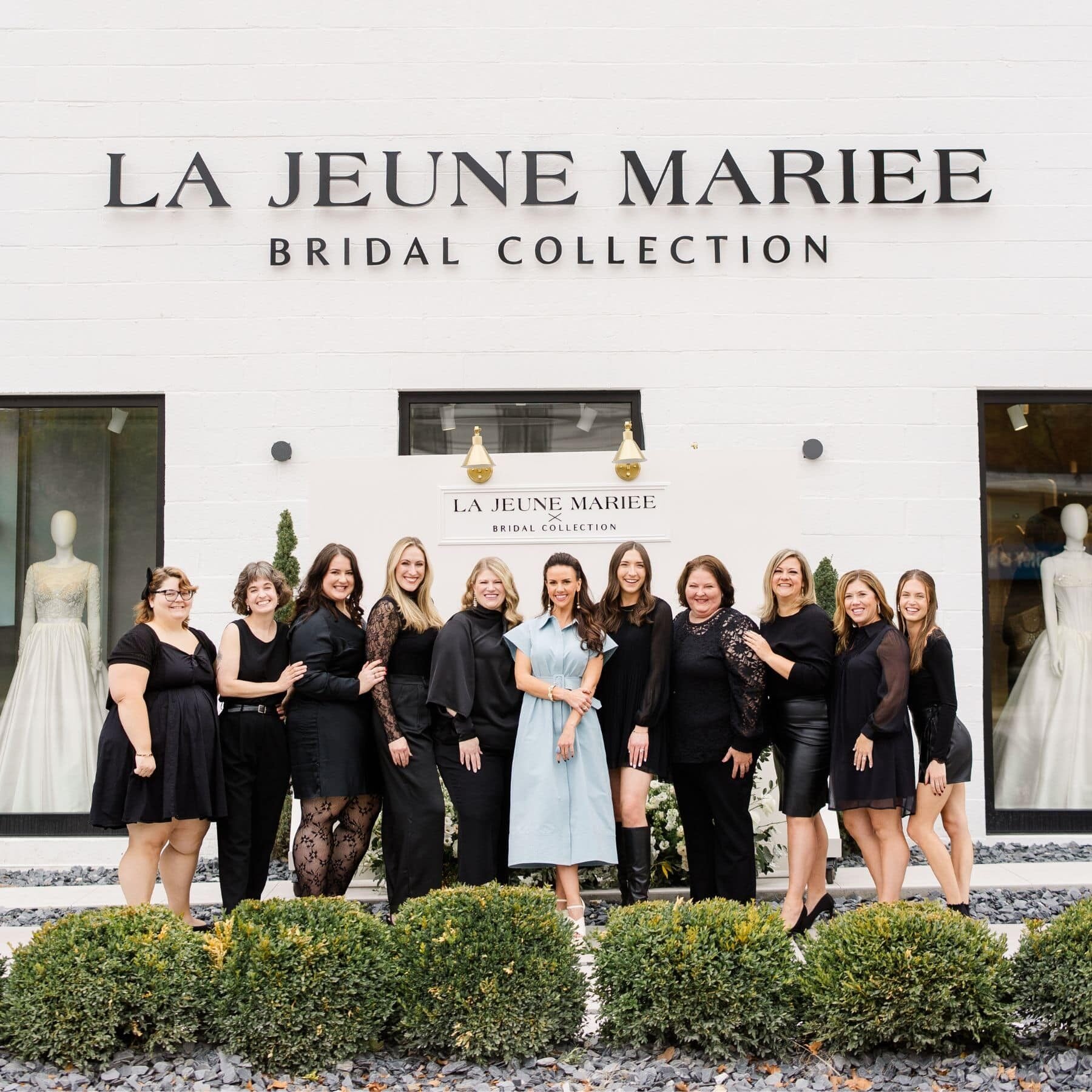 La Jeune Mariee team outside the bridal boutique in Columbus, Ohio