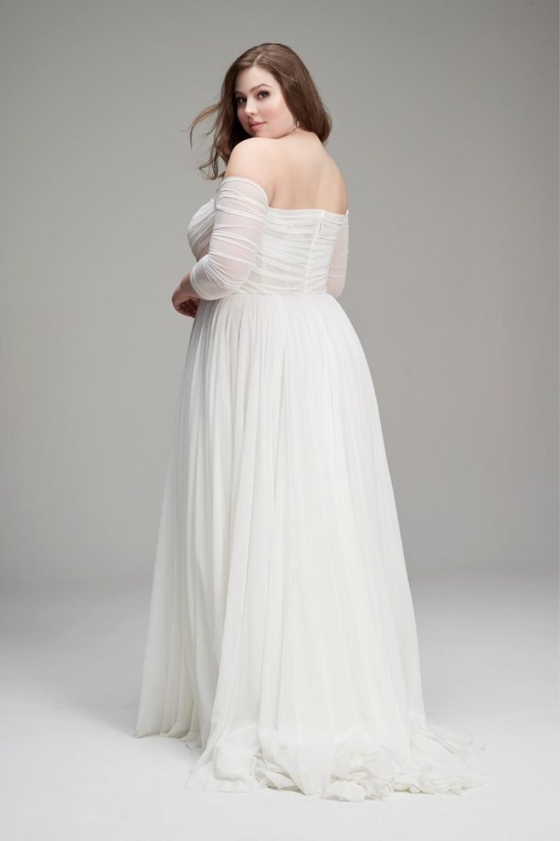 plus size off the shoulder wedding dresses